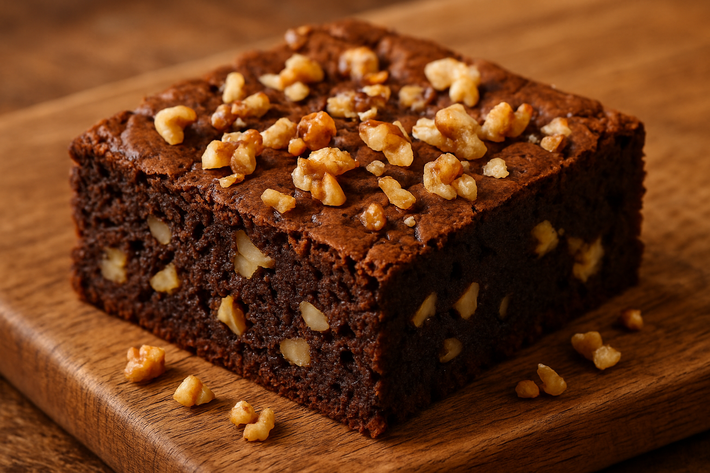 faltan pedacito de nueses arriba del brownie